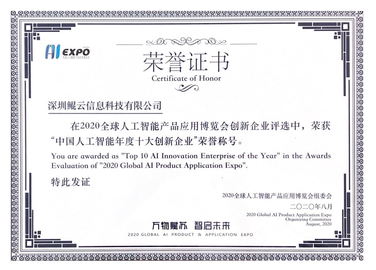 中國(guó)人工智能年度創(chuàng)新企業(yè)